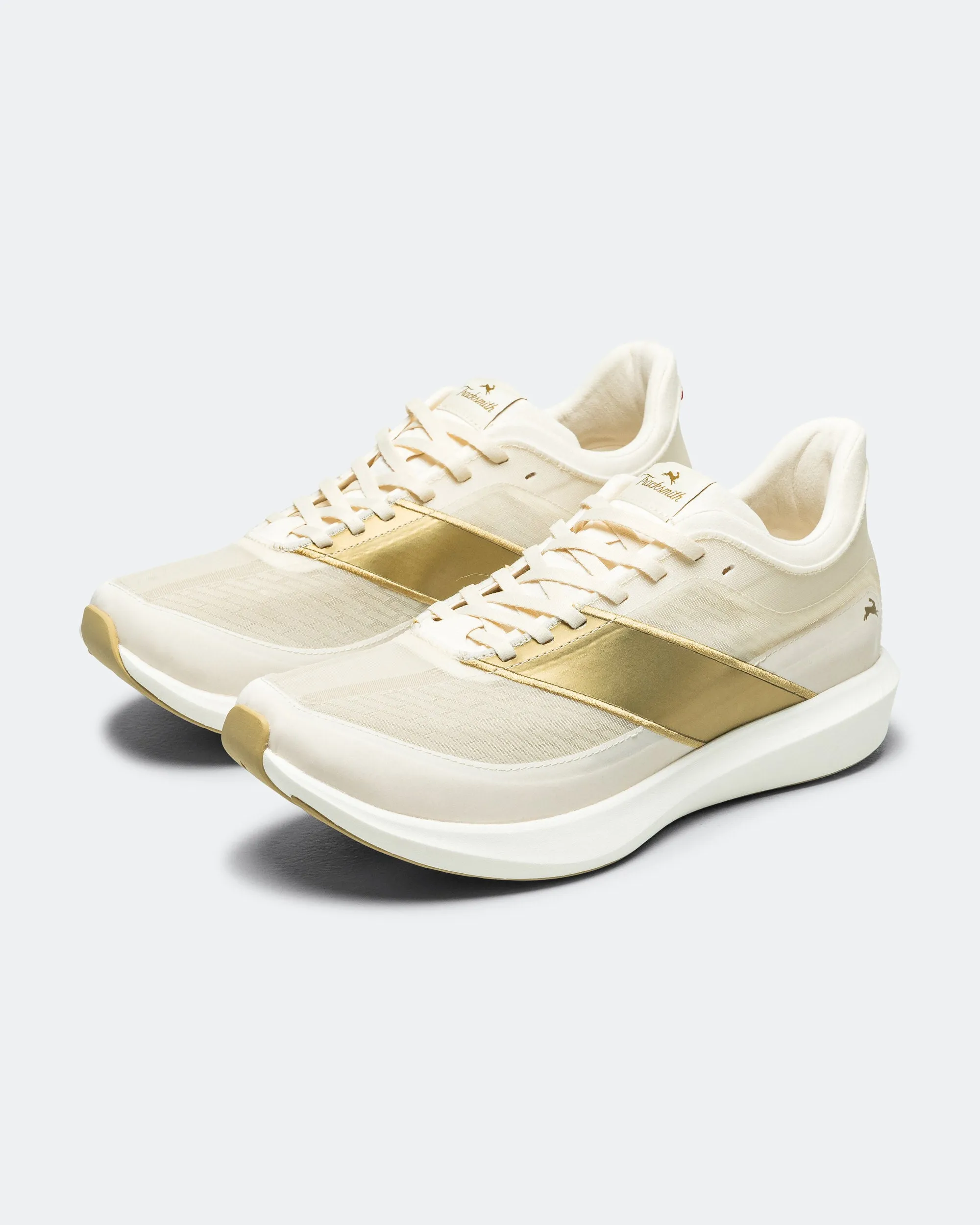 Tracksmith Eliot Racer - Ivory/Gold Sporty Style Anti microbial