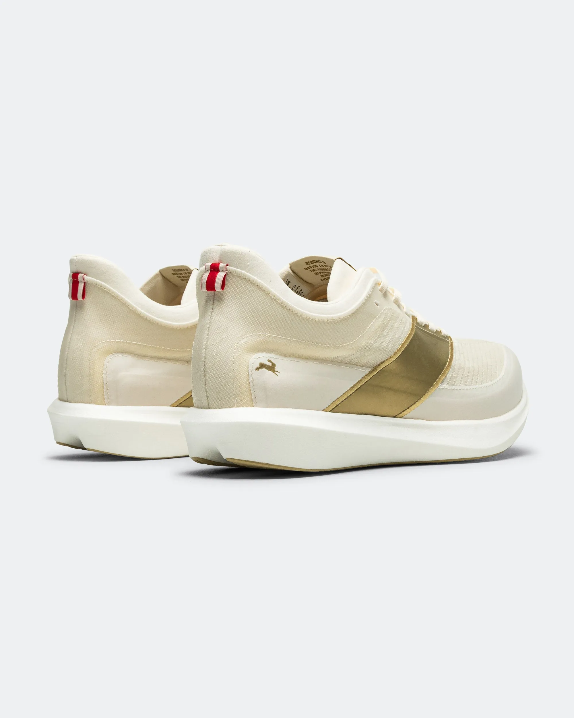 Tracksmith Eliot Racer - Ivory/Gold Effortless Walk