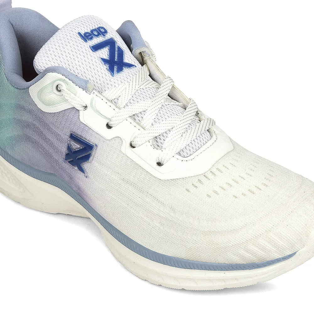 Leap7x Purple Sports Lacing Running Shoes For Women RWL-58 By Liberty stretchy upper shoes