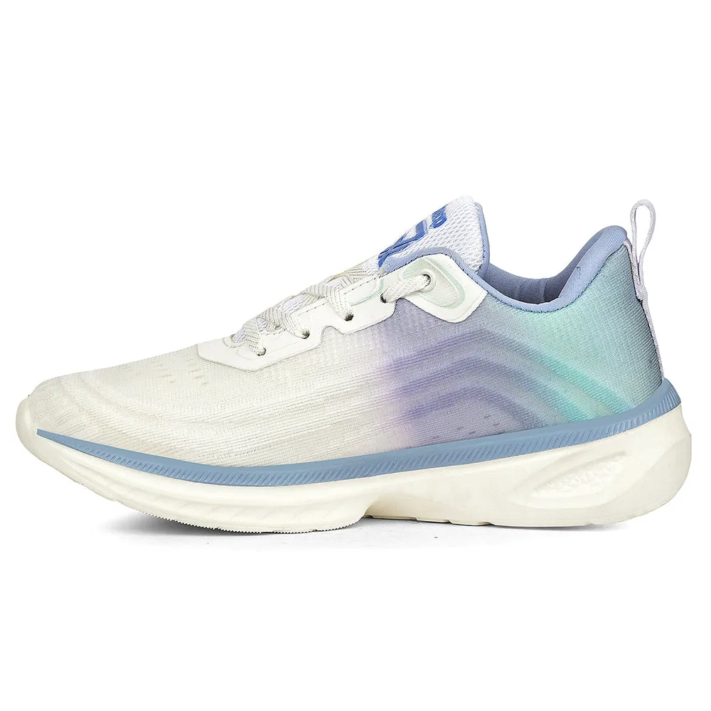 Leap7x Purple Sports Lacing Running Shoes For Women RWL-58 By Liberty Shock Absorbing Midsole