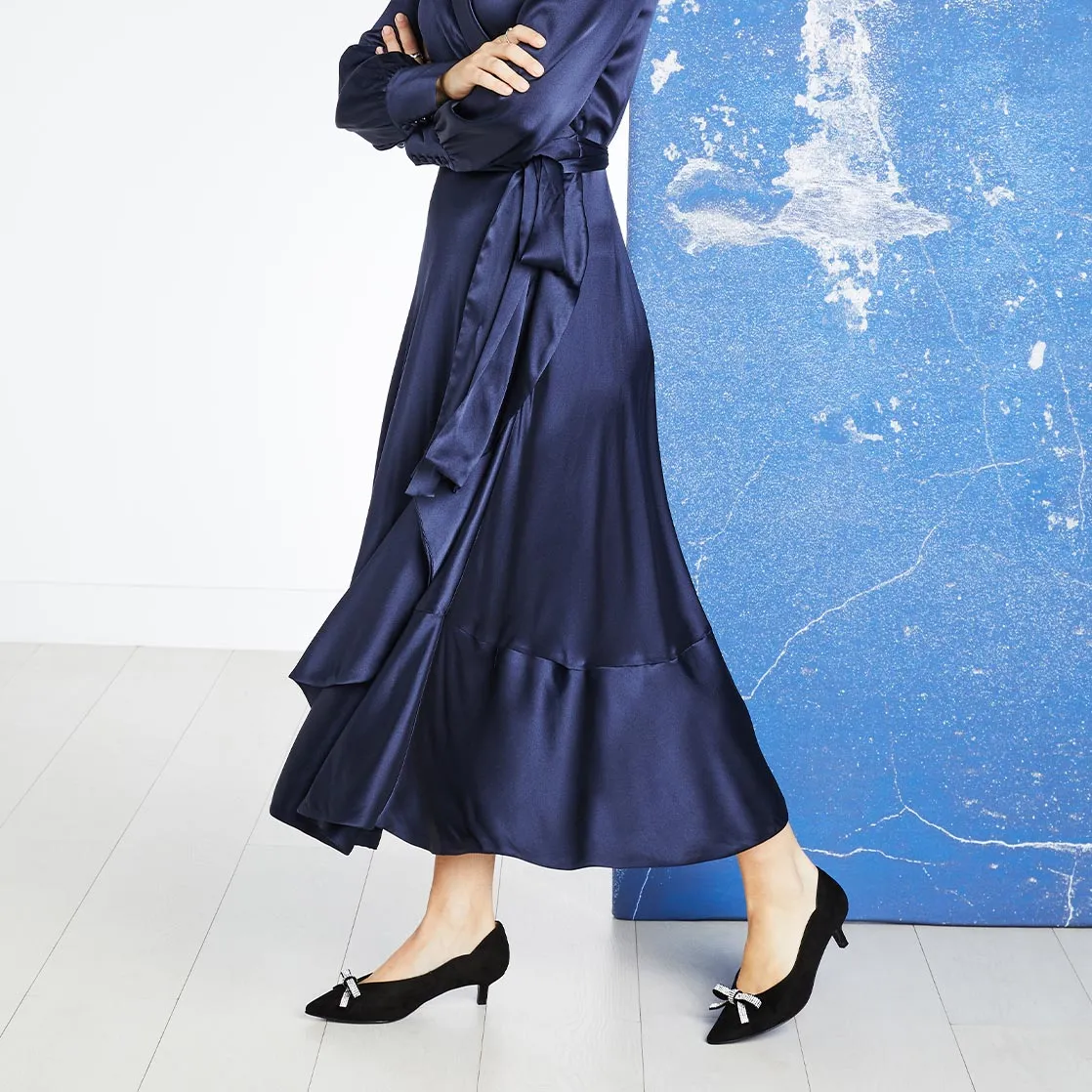 LaceUp Short Step Kylie: Black Suede & Diamante