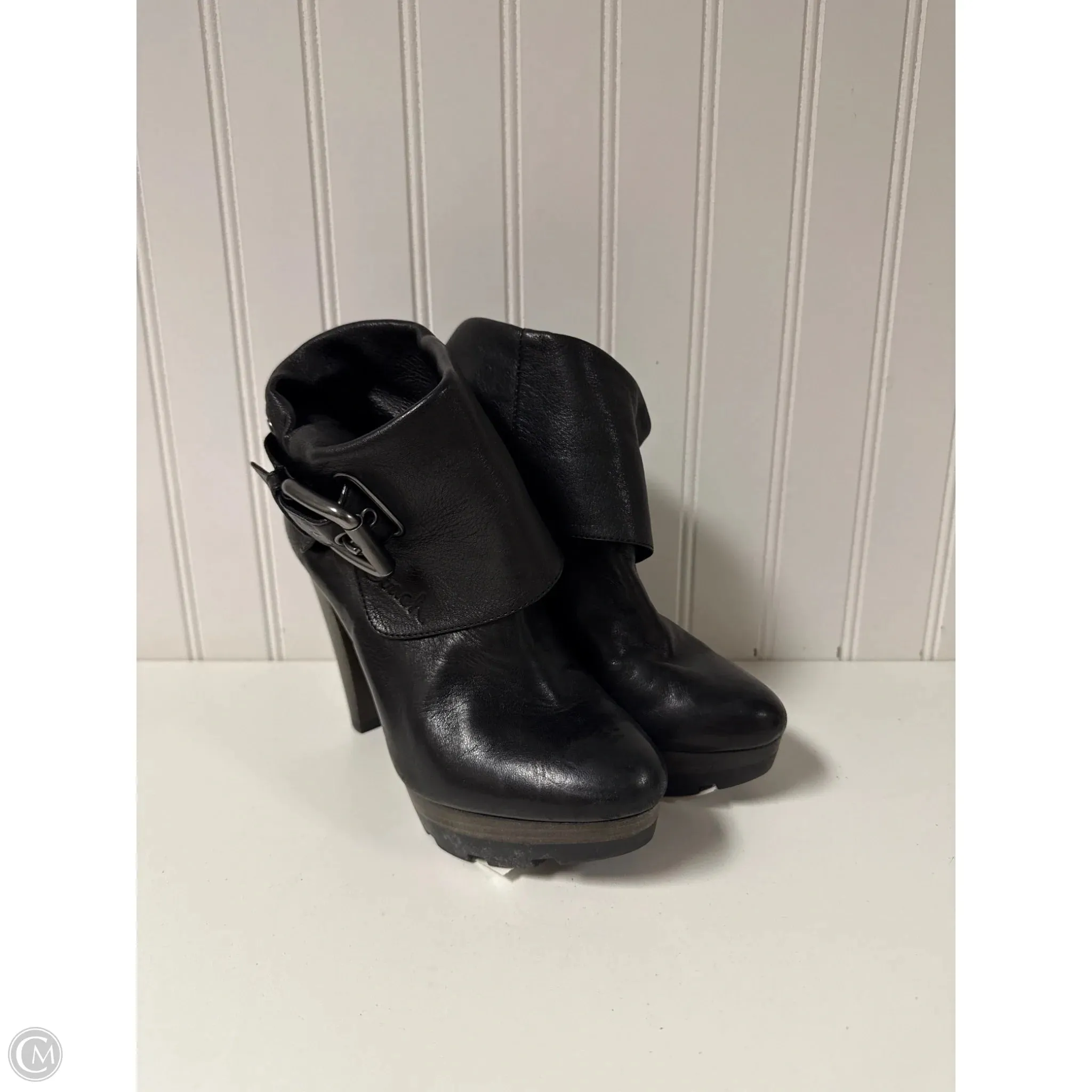 Boots Designer By Coach In Black, Size: 6 Evening Step