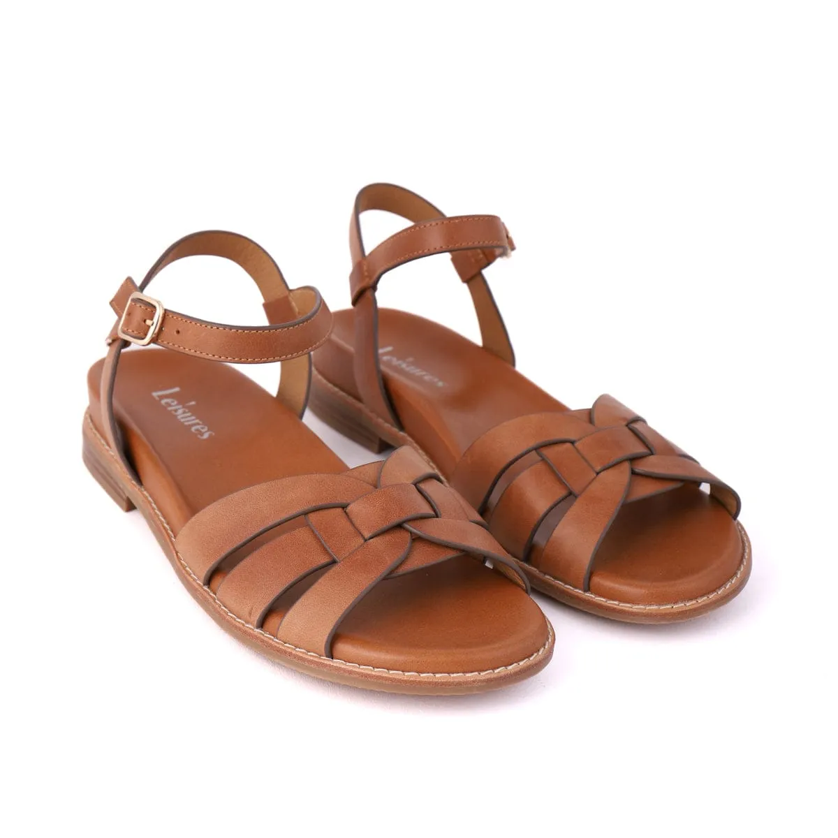 RIANNA Tan Travel-ready Footwear Moisture Wicking Lining