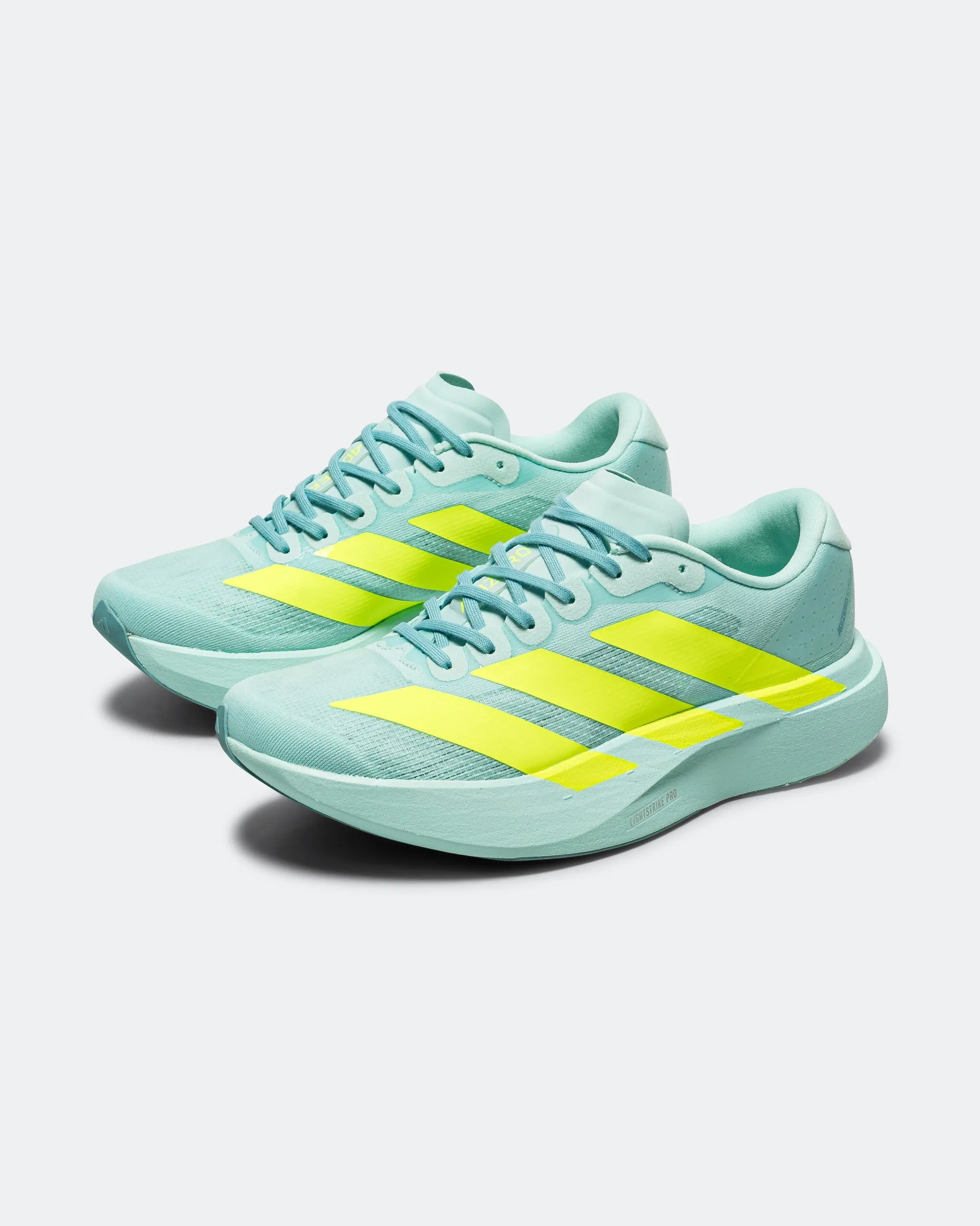 Sunset Walk Every Step Womens Adizero Evo SL - Semi Flash Aqua/Lucid Lemon-Mint Ton