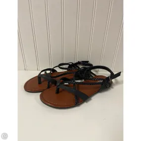 Air Touch Adjustable   fit Sandals Flats By Mia In Black, Size: 7