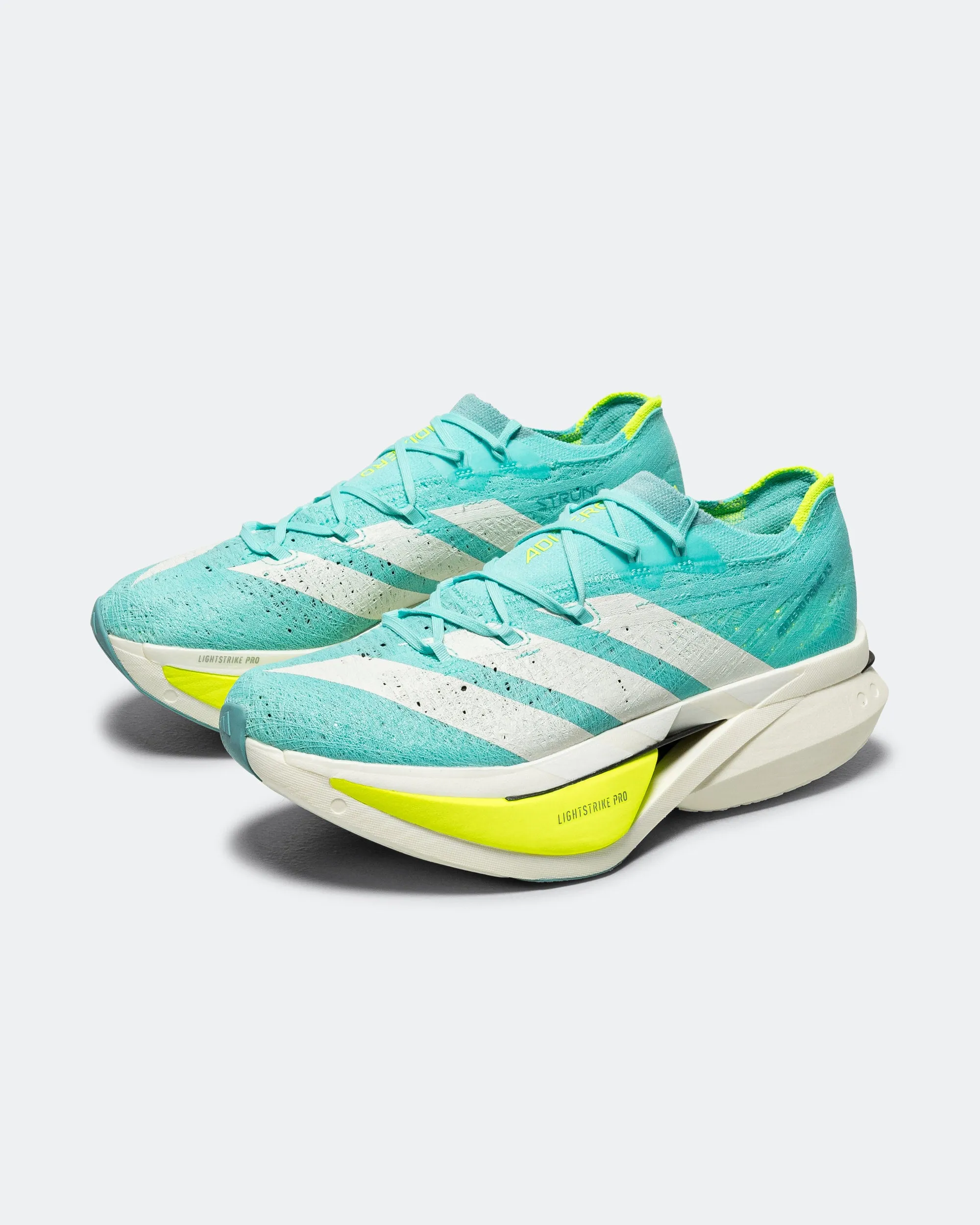 Unisex Adizero Prime X3 Strung - Flash Aqua/Zero Metalic-Lucid Lemon Minimal Build Moon Step