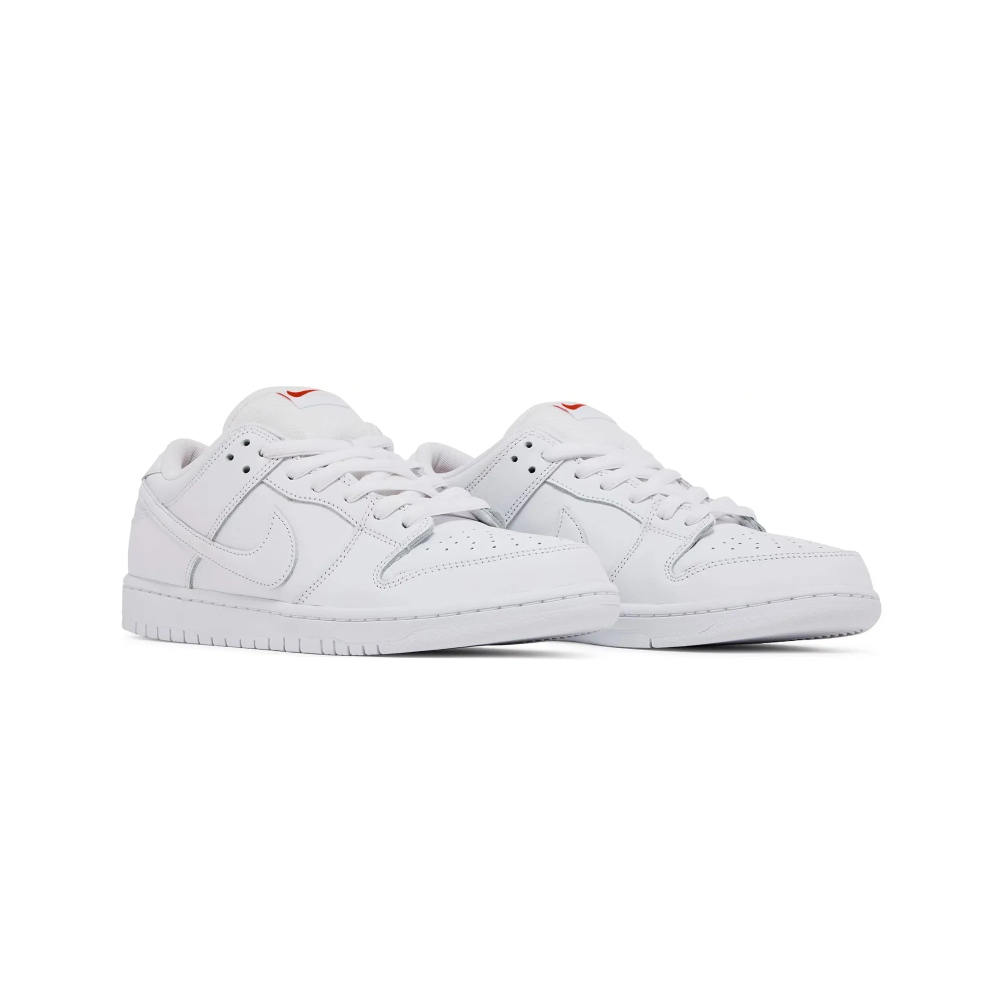 Nike Dunk Low Pro SB 'Triple White' Motion Control Fit Simple Look