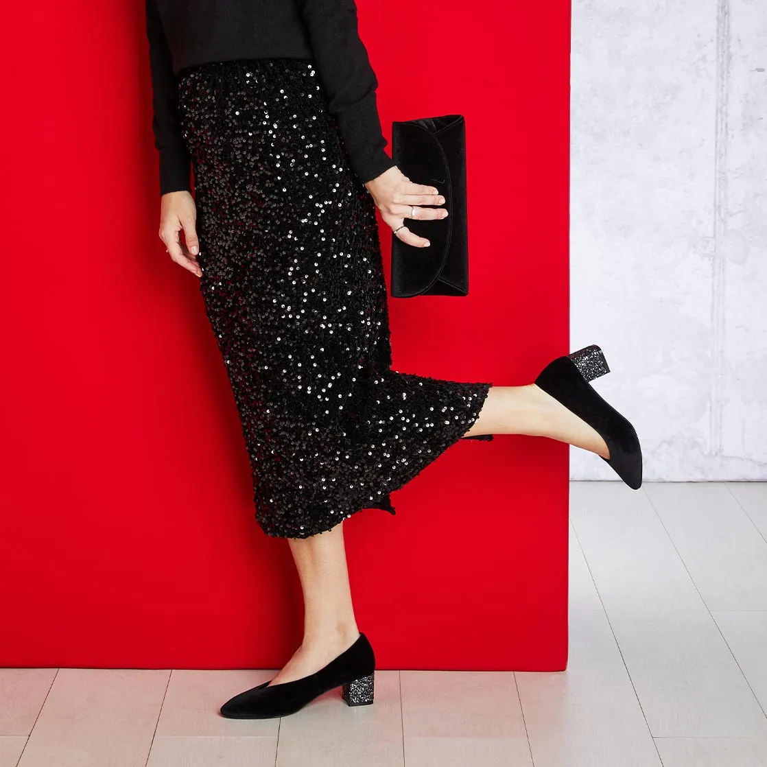 Dry Comfort Ingrid-Glitz: Luxe Black Velvet
