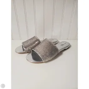 Cold Hike Shoes Designer By Michael Kors In Silver, Size: 6.5