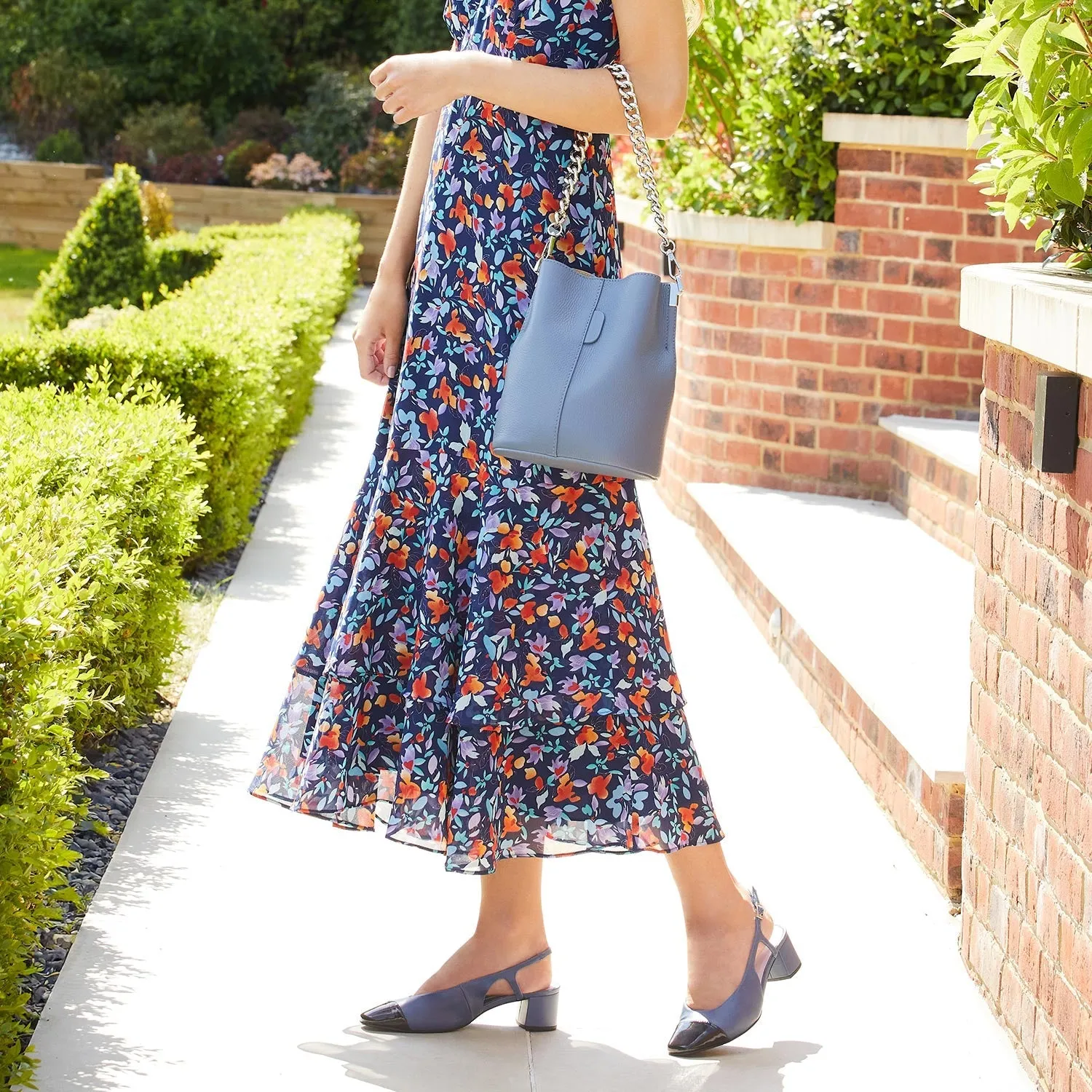 Venus: Denim Leather & Navy Patent Indoor Daily Race Walk