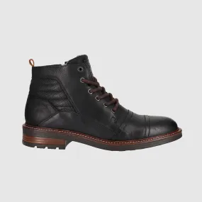 Indiana Lace Up Boots Black Modern