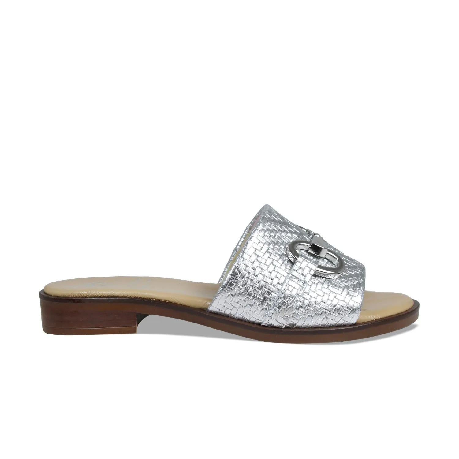 Bardot: Silver Weave Leather Smart Choice