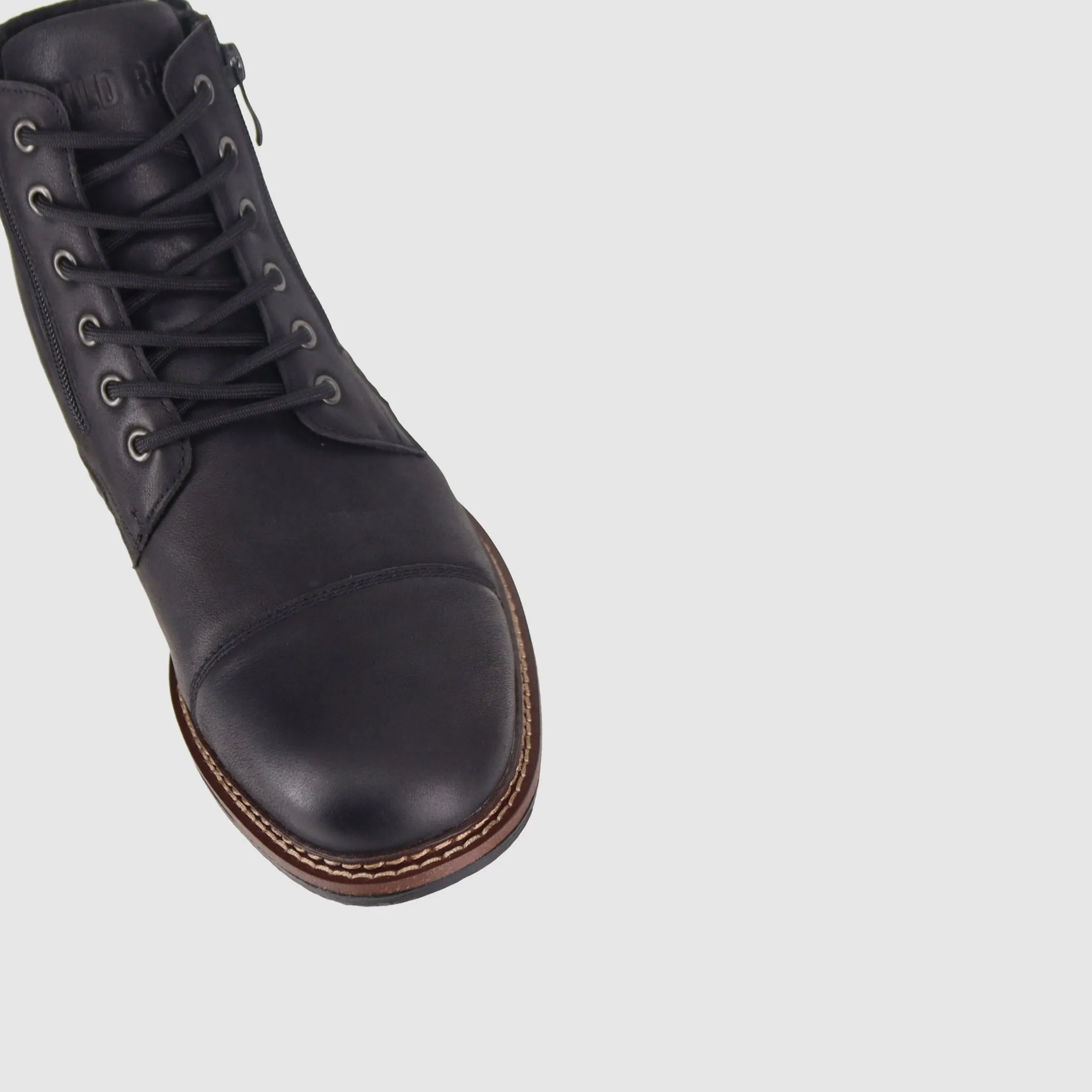 Carrington Lace Up Boots Black Stable Support Cold Weather Commuter