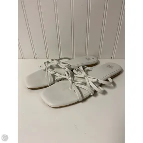 Sandals Flats By Wild Fable In White, Size: 8 Minimal Texture Footwear Flex