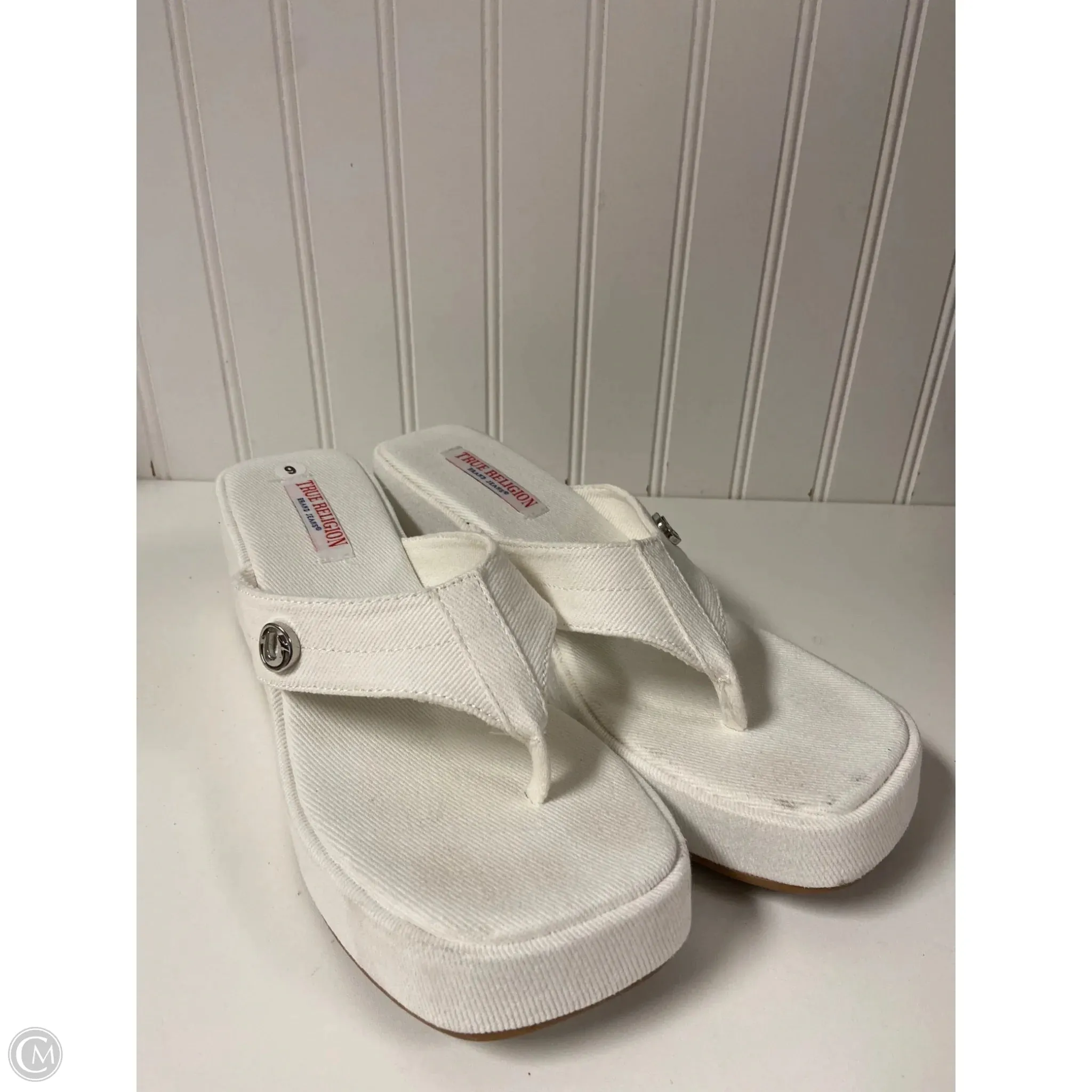 Urban Movement Sandals Flip Flops By True Religion In White, Size: 9