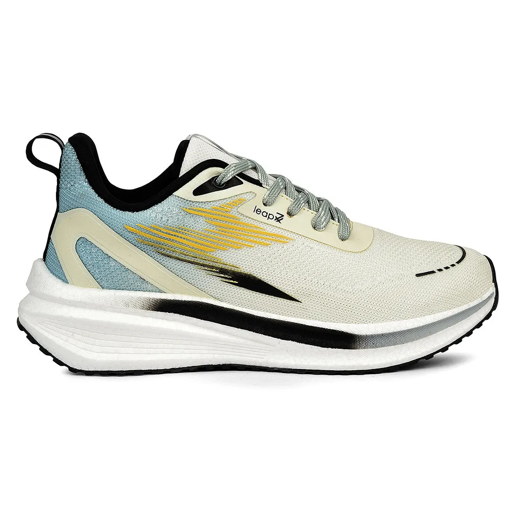 Leap7x Mustard Sports Lacing Running Shoes For Men WASHINGTON By Liberty Engineered Gradient Zones