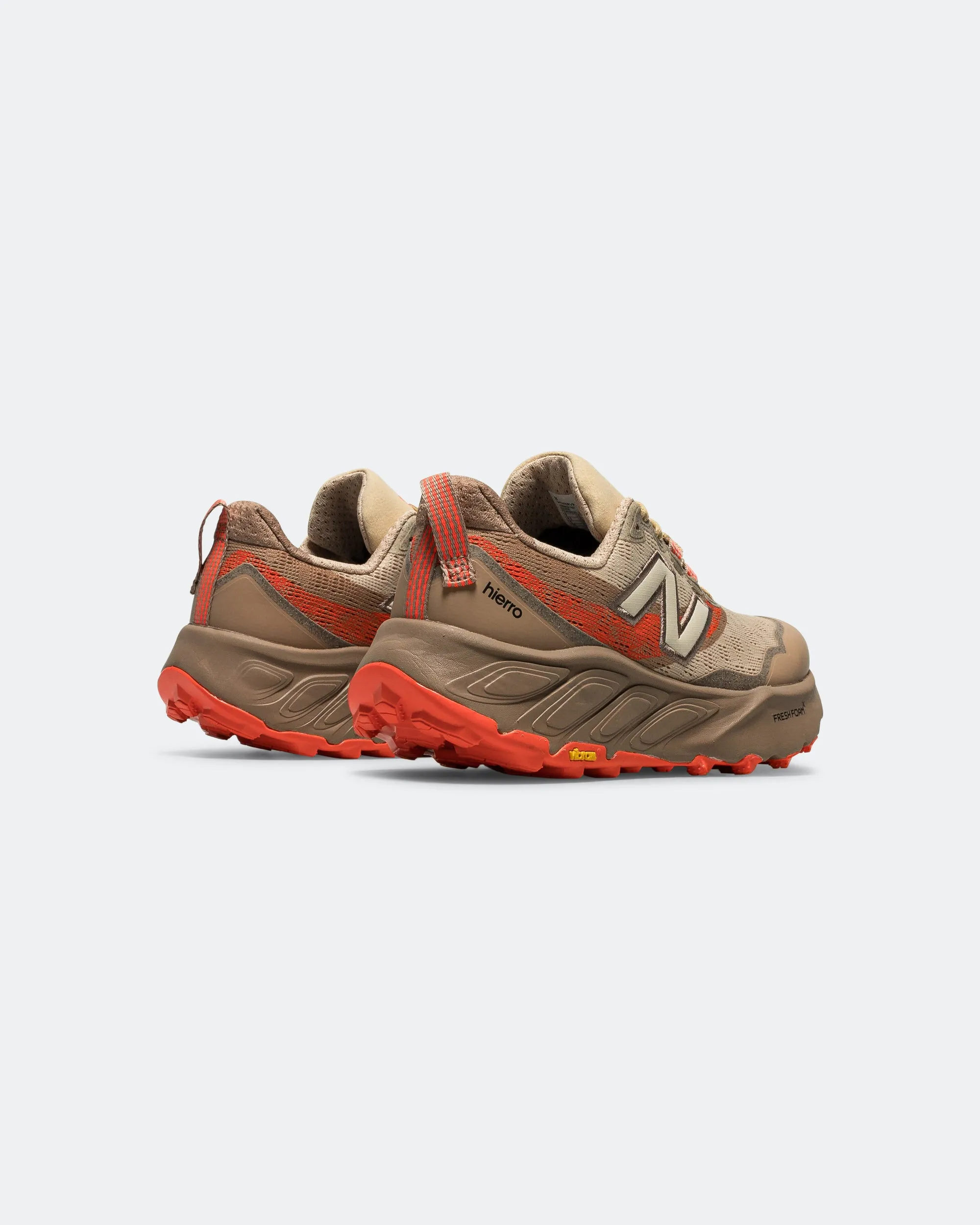 Womens Fresh Foam X Hierro v9 - Desert Clay/Flat Taupe-Urgent Red Form Fit
