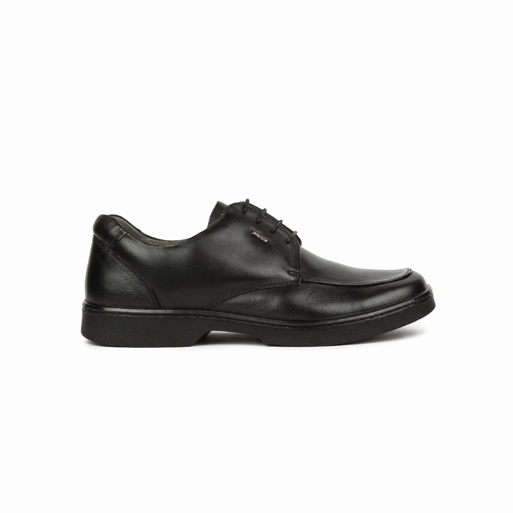 Flexible Frame Understated Styler Windsor Black Lacing Formal Shoes For Men 2046-01 By Liberty