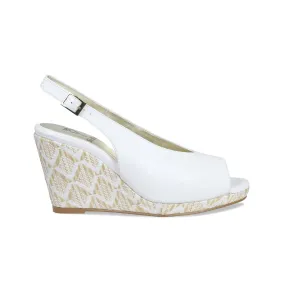 Campus Pace Winnie: White Leather & Raffia