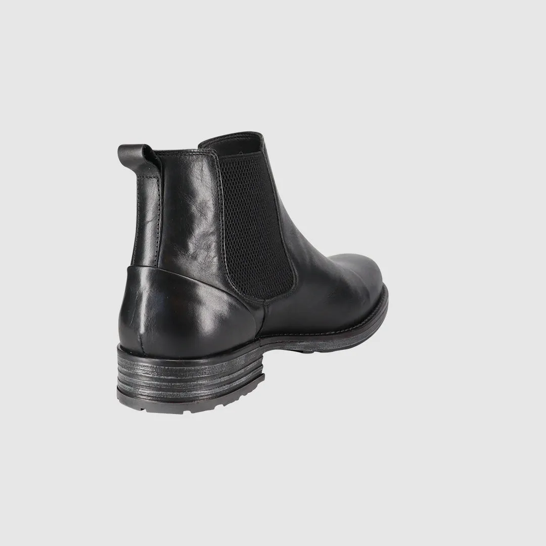 Party Occasion Patent Glow Sensor Chelsea Boots Black