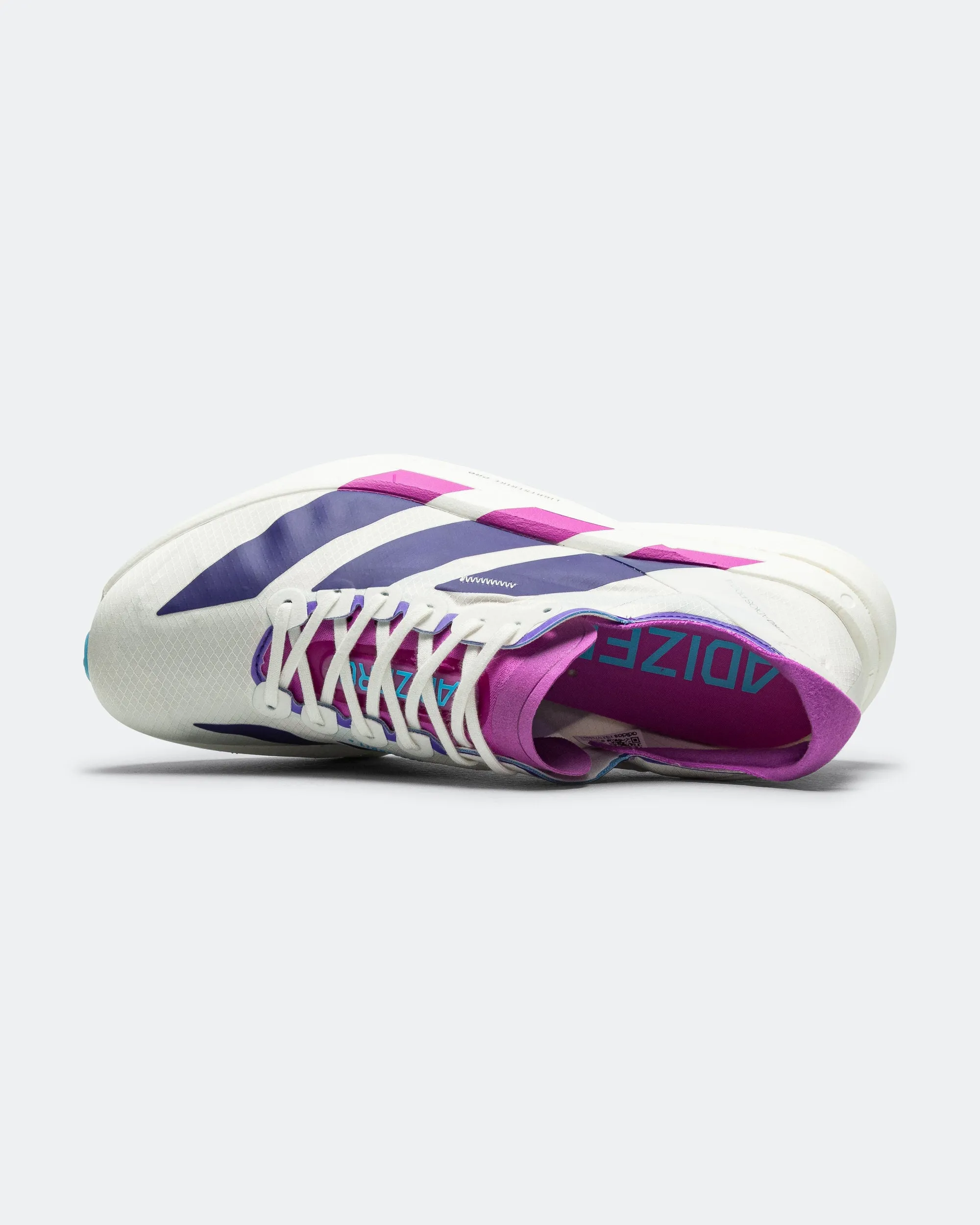Casual Days Freedom Walk Womens Adizero Adios Pro 4 - Core White/Collegiate Purple-Semi Blue Burst