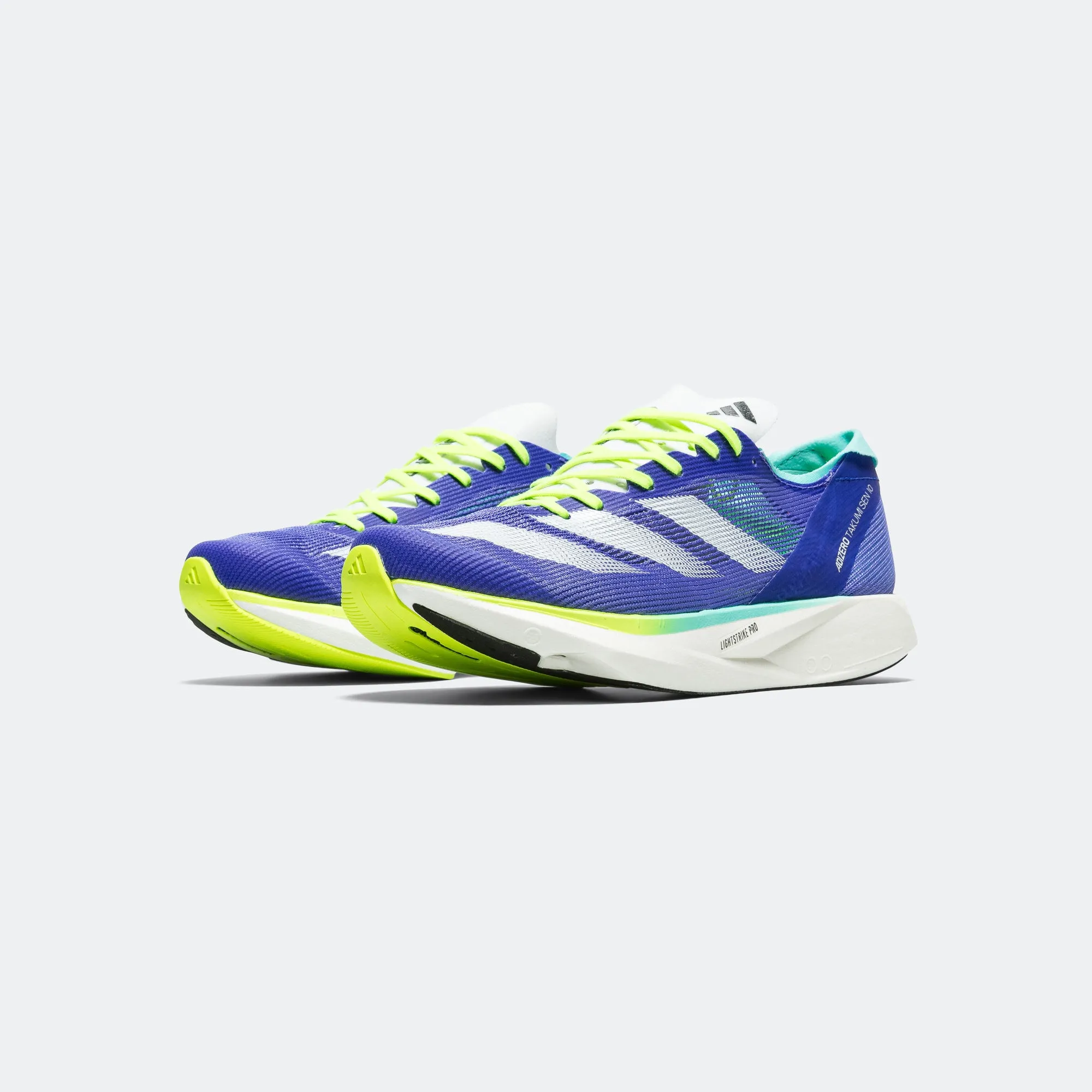 Womens adizero Takumi Sen 10 - Cobalt Blue/Zero Metalic-Lucid Lemon Sneakers style Feet Wellness