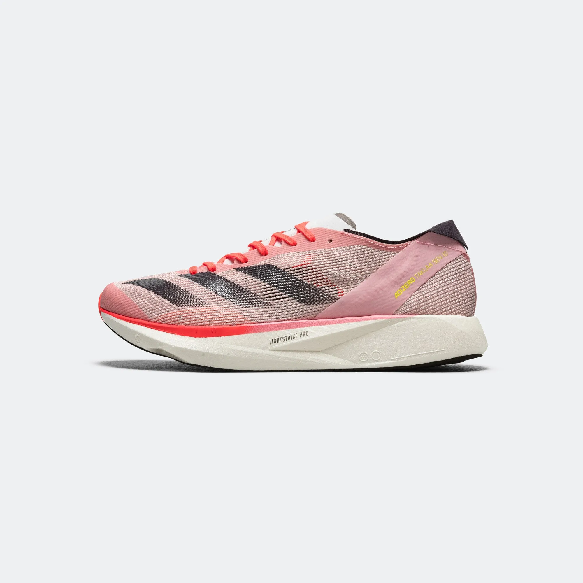 Womens Adizero Takumi Sen 10 - Pink Spark/Aurora Met-Sand Pink Foot Relax