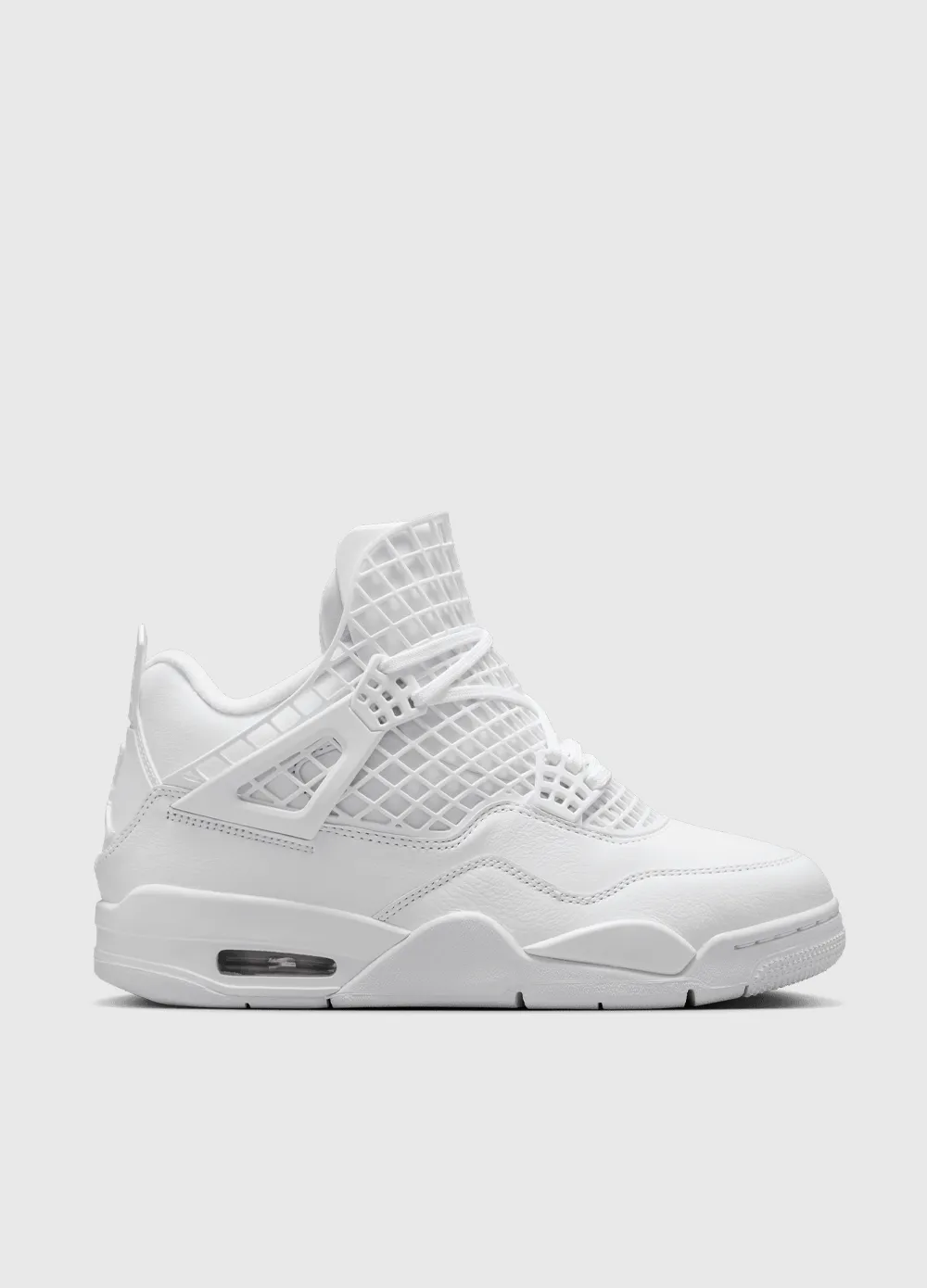 Step Lightly Women's Air Jordan 4 Net 'Triple White' Sneakers