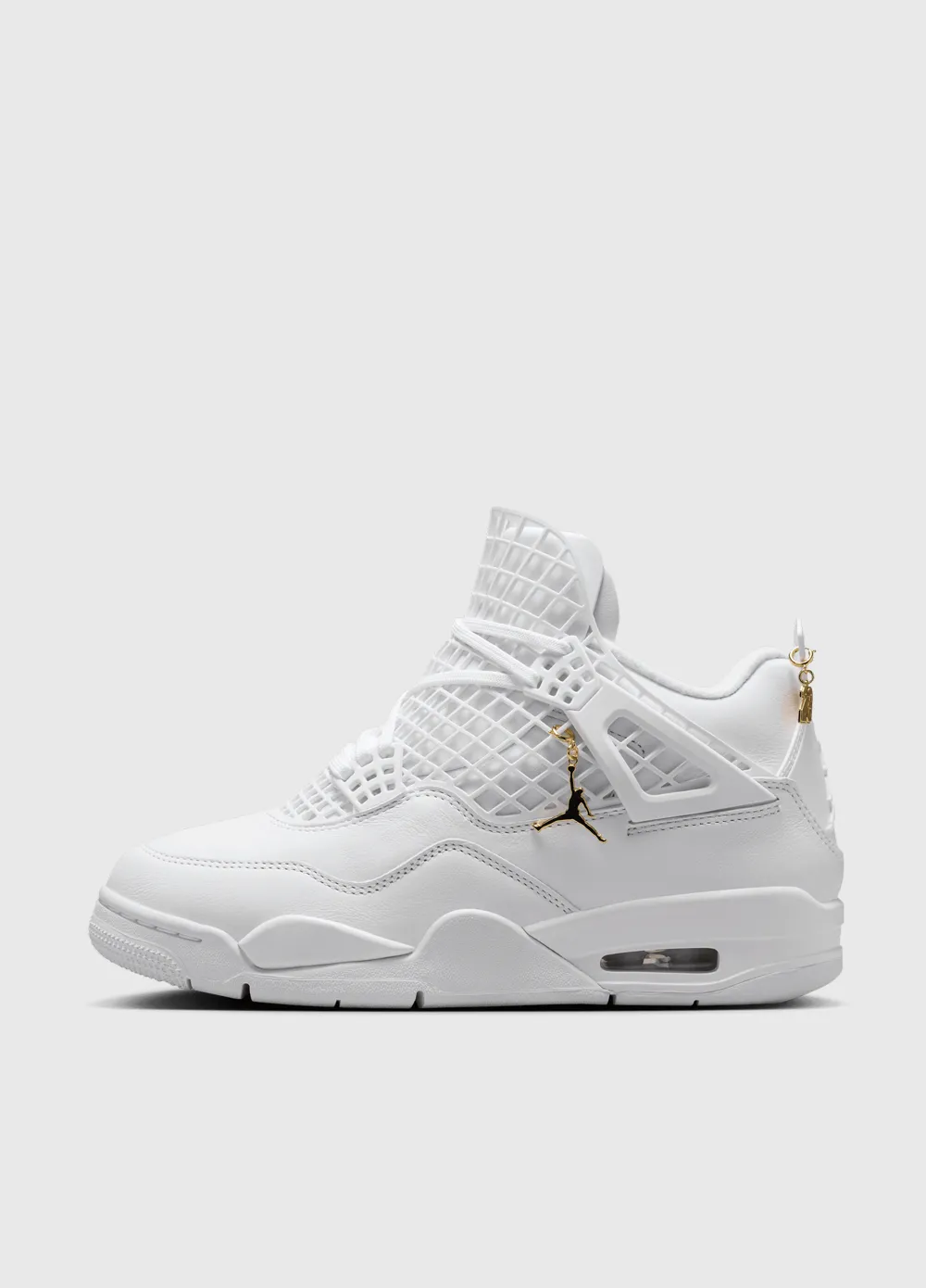 Jogging Gear Neutral Wear Women's Air Jordan 4 Net 'Triple White' Sneakers