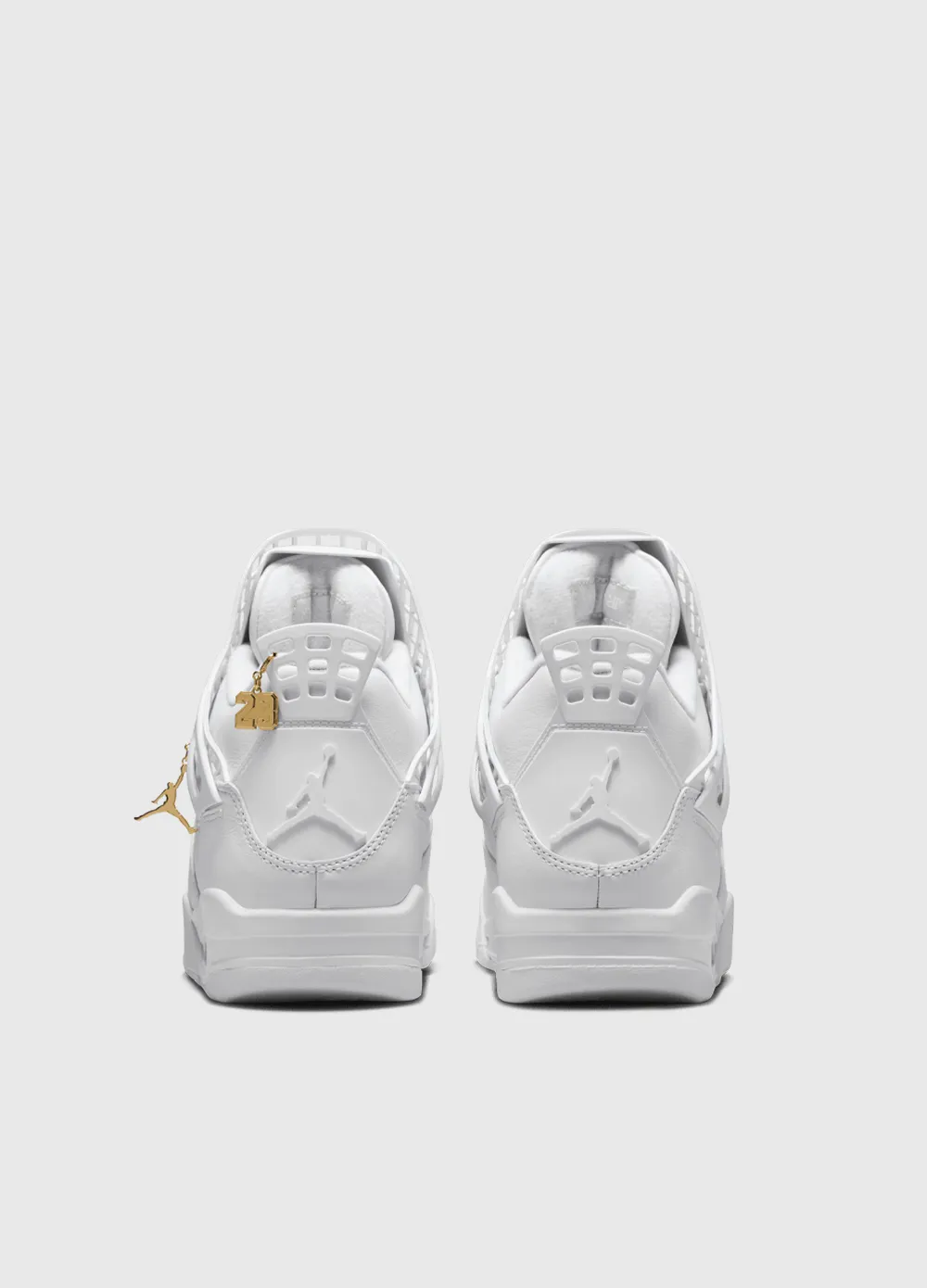 Women's Air Jordan 4 Net 'Triple White' Sneakers Flexible Fabric