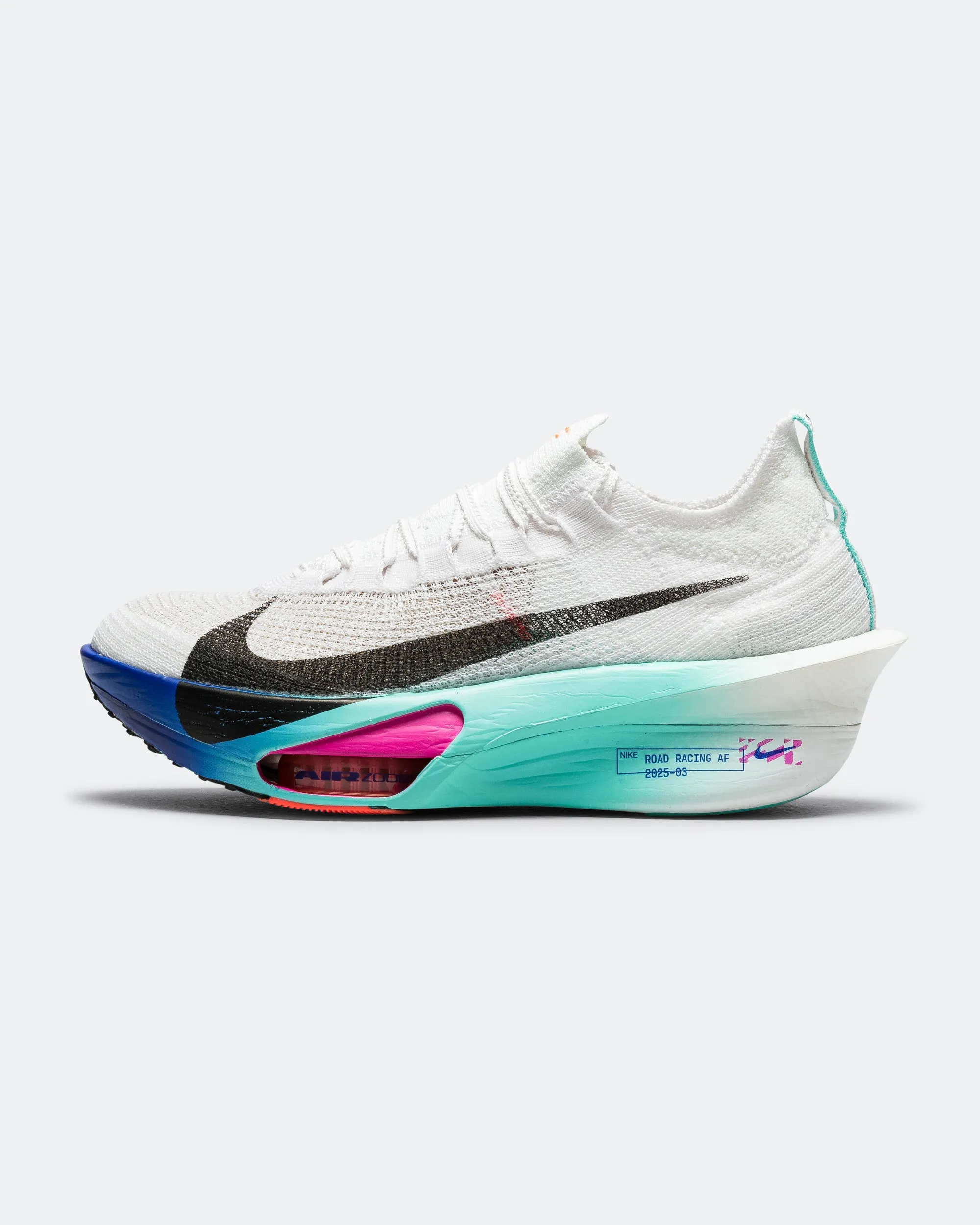 Womens Air Zoom Alphafly Next% 3 - White/Black-Hyper Turquoise-Concord Arch Design Day Glow