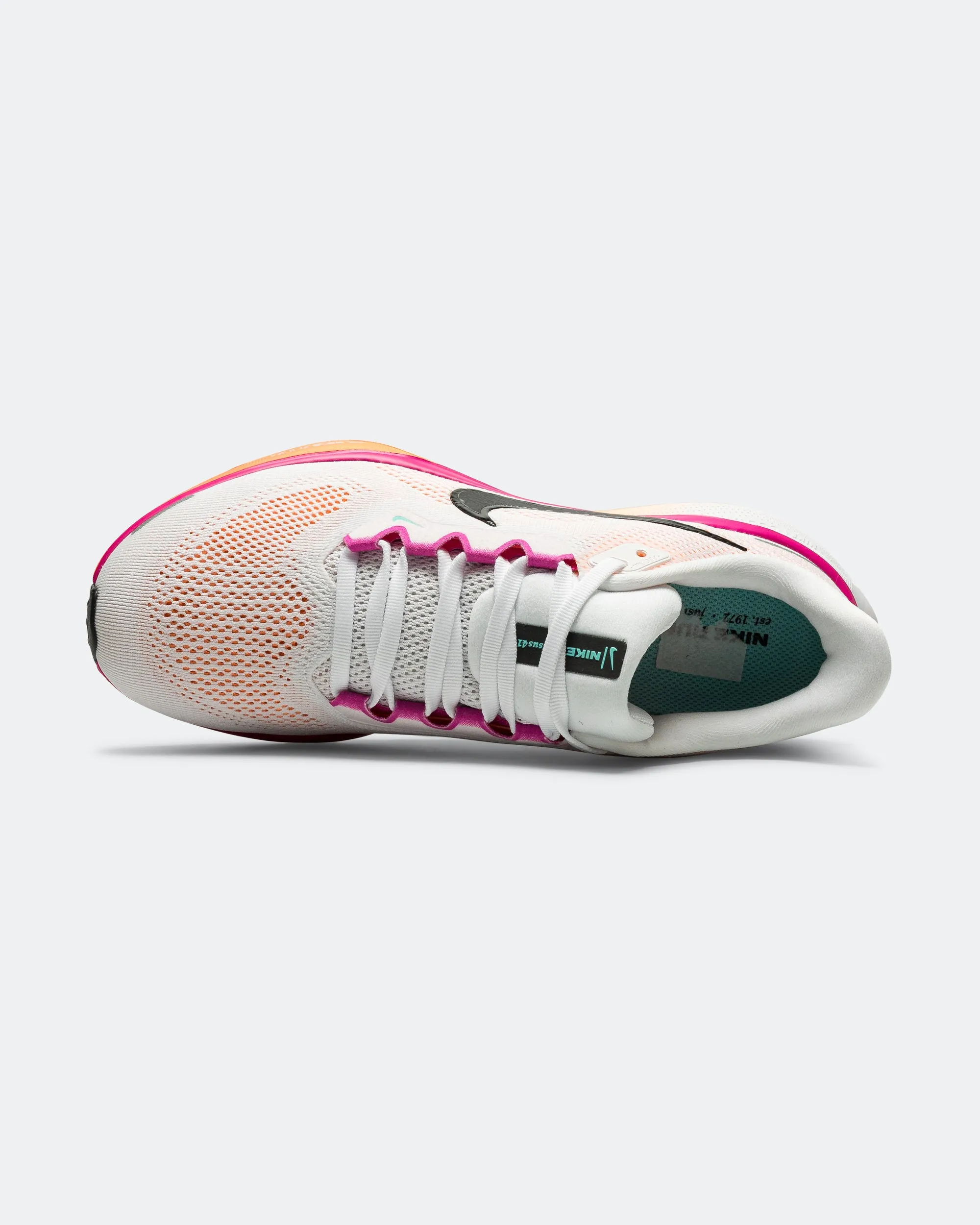 Womens Air Zoom Pegasus 41 - White/Black-Fire-Pink-Orange Pulse Street Proof Quick   Drying