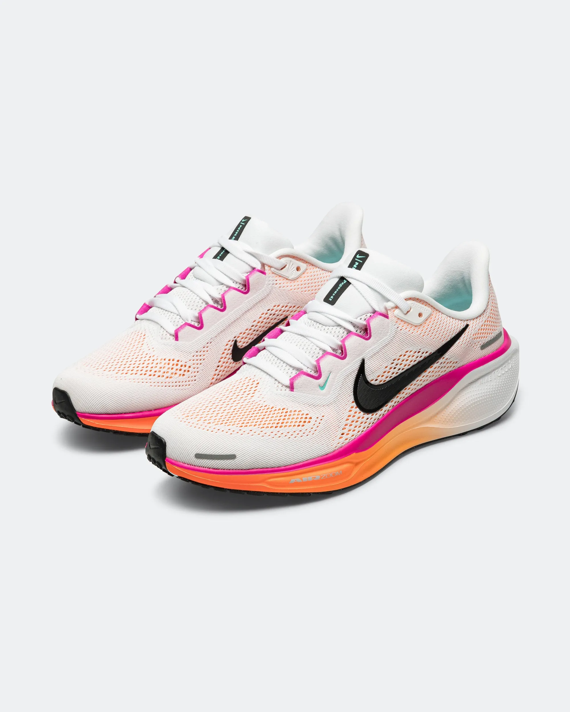 hot climate Womens Air Zoom Pegasus 41 - White/Black-Fire-Pink-Orange Pulse