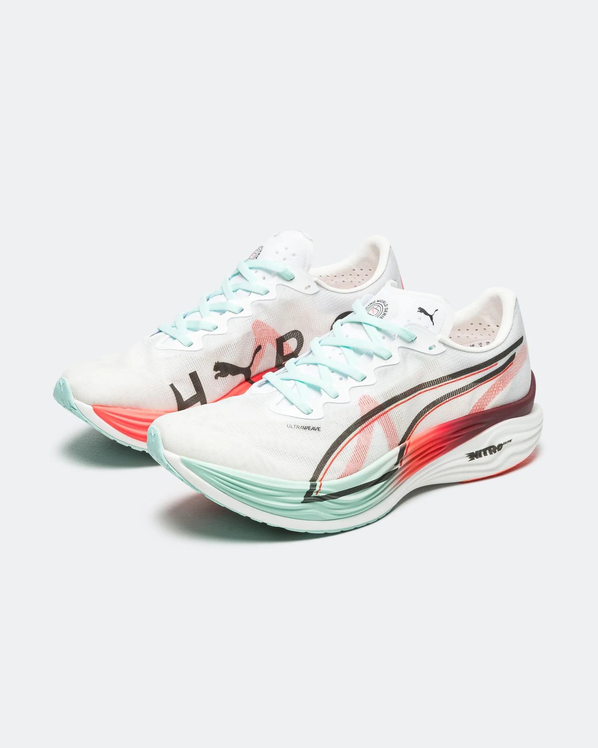 Womens Deviate NITRO Elite 3 HYROX - White/Glowing Red-Mint Melt Slow Living On Duty