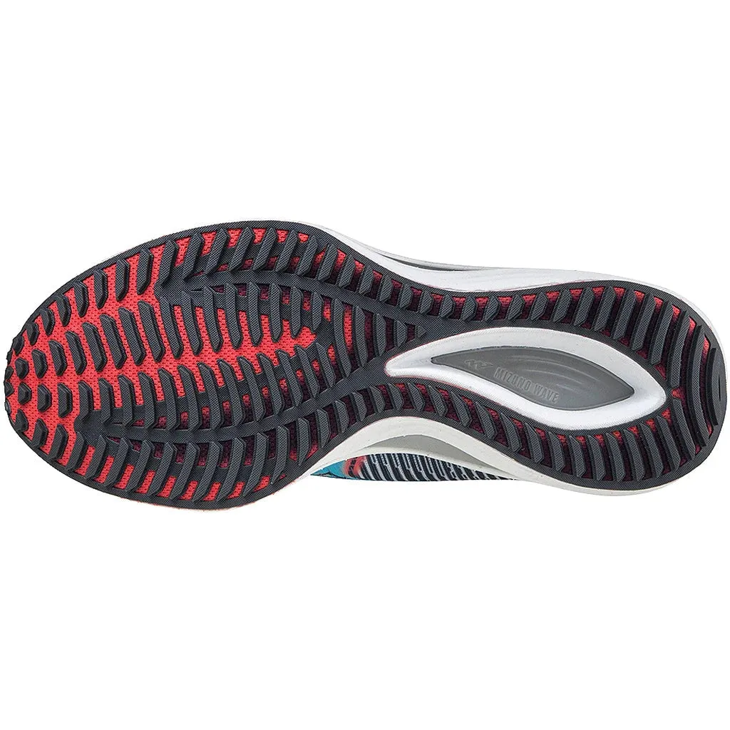 polka - dot running wear Women's Mizuno WAVE REBELLION India Ink - Scuba Blue