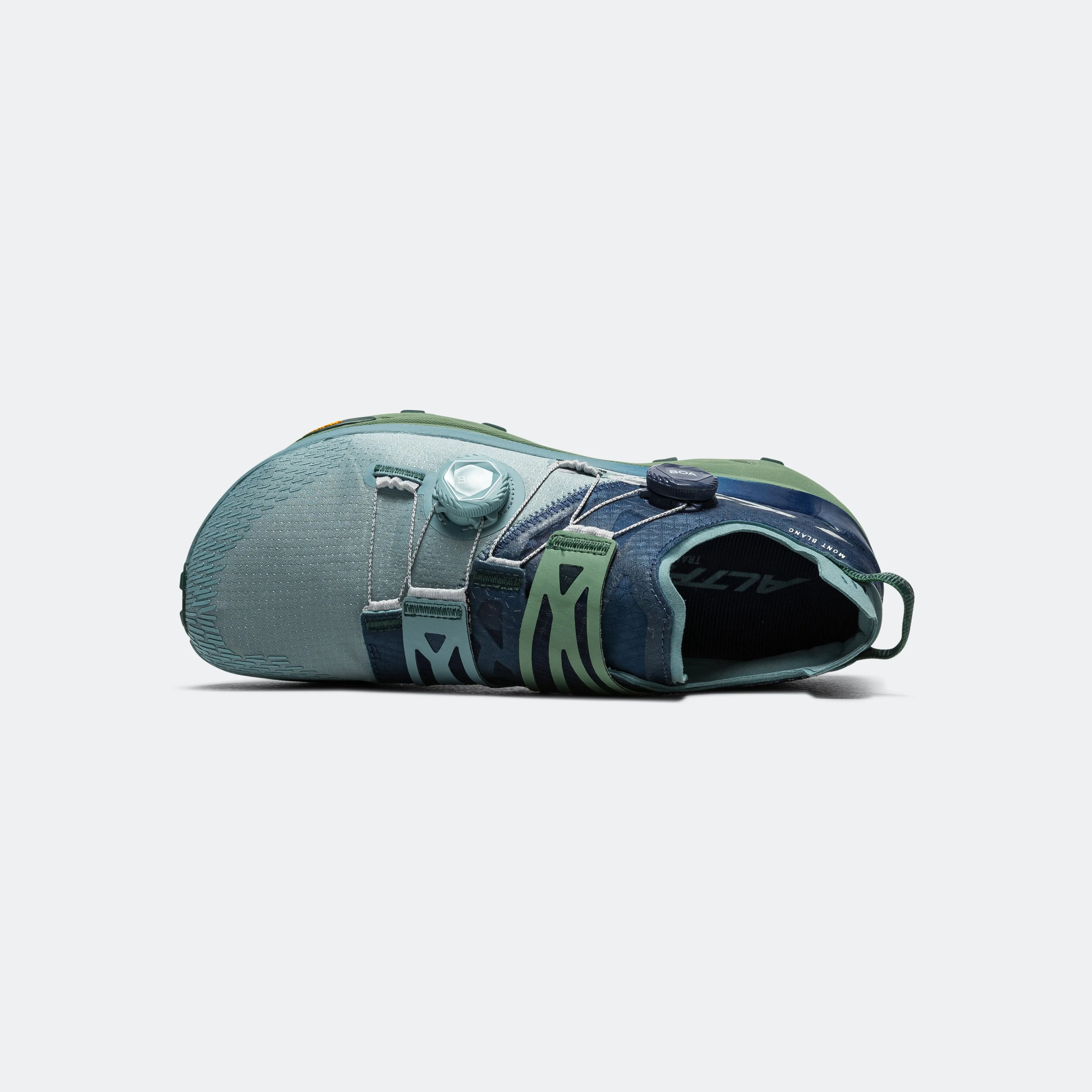 Blown Rubber Outsole Comfy Layers Womens Mont Blanc Boa - Green/Blue
