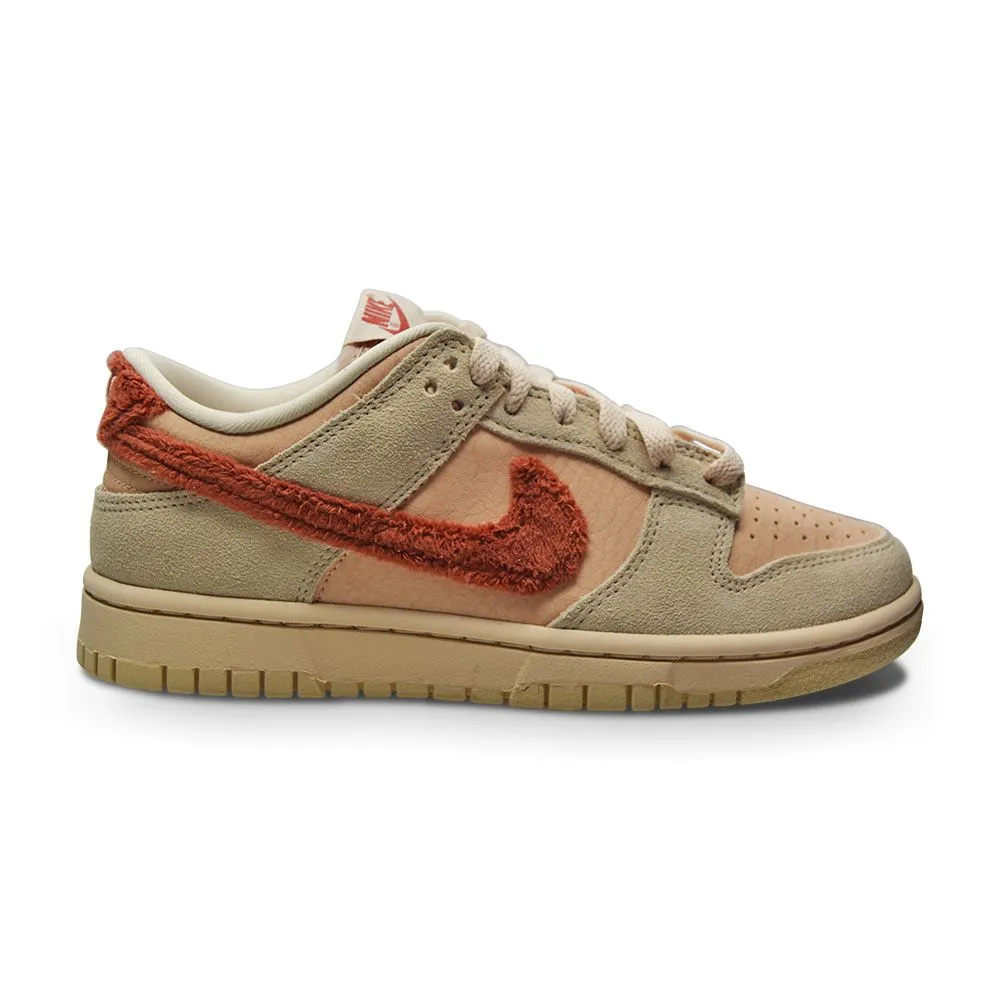 Womens Nike Dunk Low - DZ4706 200 - Shimmer Mars Stone Sandrift Total Comfort Neutral Support Frame