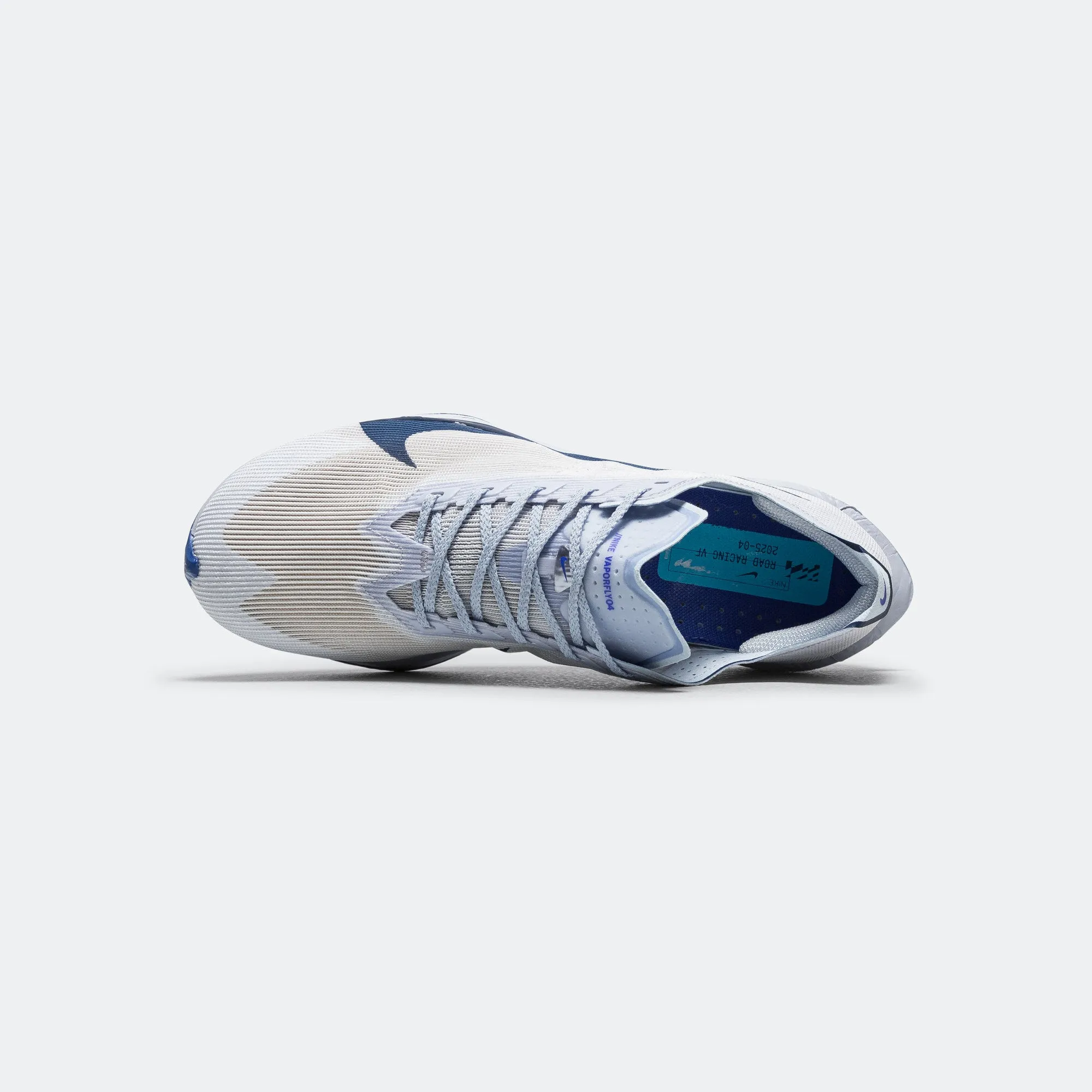 Womens ZoomX Vaporfly Next% 4 - Ghost/Blue Void-Persian Violet PaddedCollar PU material