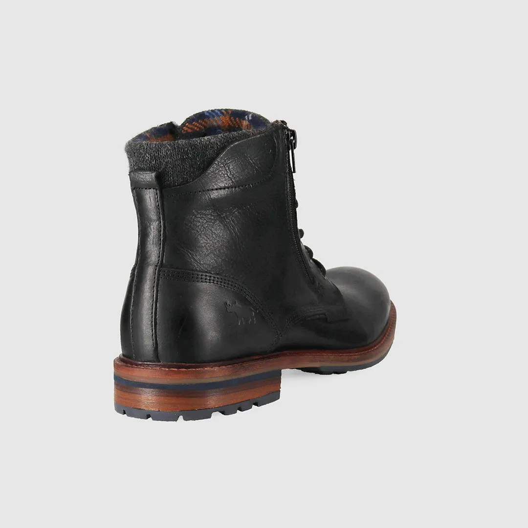 Lace-up Mud Resistant Mountain Climber Woodland Lace Up Boots Black