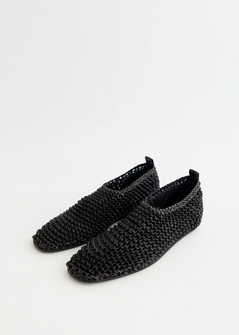 Hassle free Fashion Comfort Woven Leather Ballerinas