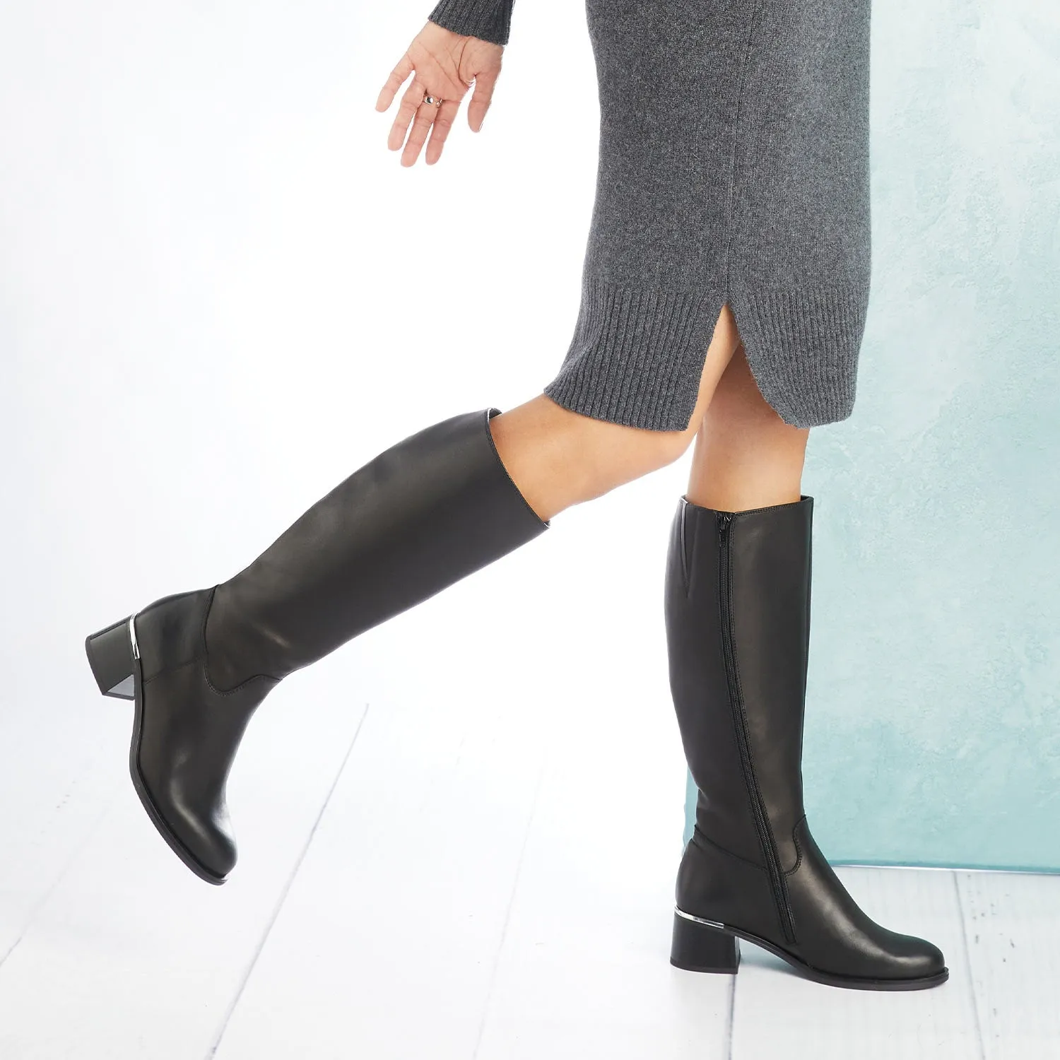 Cushioned Midsole Zara: Black Leather